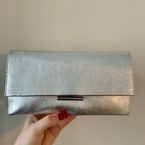Loeffler Randall Silver Tab Clutch